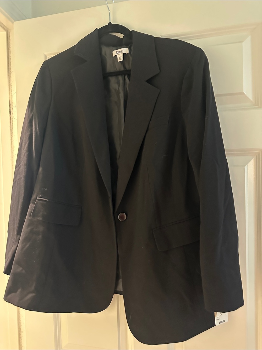 Bar III Studio Women’s Black Single-Button Blazer